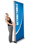  31.5" x 83.25" One-sided Pull-up Banner display stand