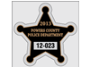 2.75" x 2.75" Star-shaped custom park permits