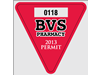 2.75" x 2" Customized Triangle Parking Sticker