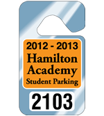 2.75" x 4.75" Standard parking permit tags