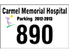 3.5" x 2.25" personalized reflective parking stickers