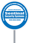 Custom Circle Security Signage