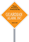 9" x 9" Diamond-shaped security Signage