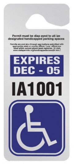 Custom parking permit tags