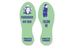 customized foot print floor stickers