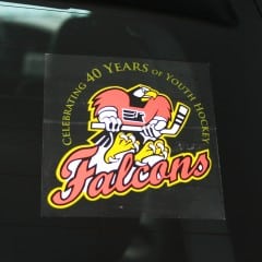 Sports team window cling