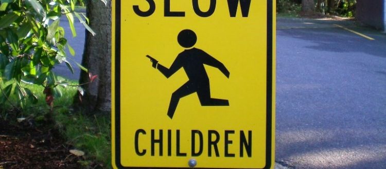 slow street signage