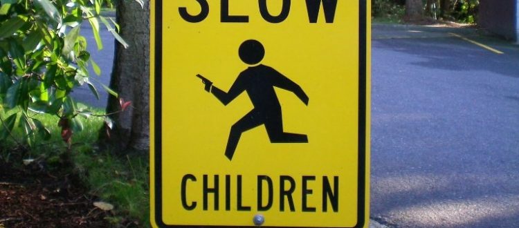 Slow Children Crossing Sign