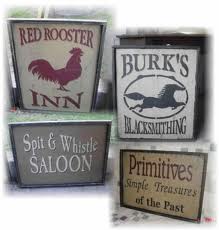 English Sign Makers rooster business signs