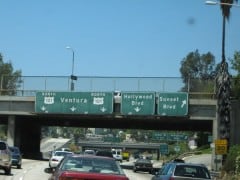 freeway sign markers