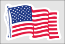 4" x 2.75" Face-Adhering Flag Decals