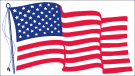 8" x 4.5" USA Flag Stickers