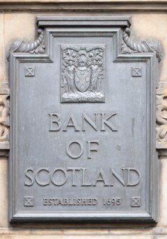 classic metal signage bank of scotland