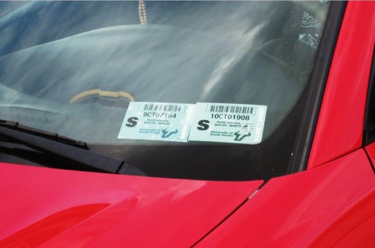 Reflective White Vinyl Parking Stickers – Easily Spot Valid Permits with a  Flashlight!
