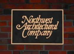 metallic plaque sign