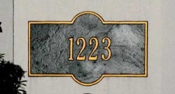 Plaque signs for address house number