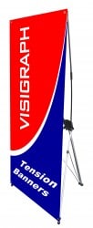 Banner display with an X-stand