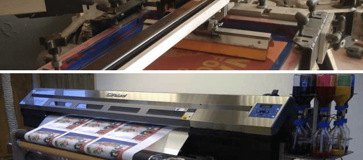 Dye sub versus on-screen printing