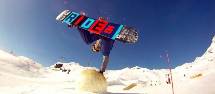 snowboarding under the heat of the sun