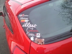 Rear window car stickers
