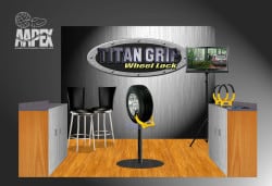 Trade show booth graphic for vehicles