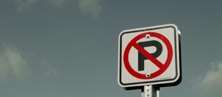 No Parking Road Sign