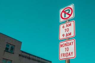 No Parking Road Sign