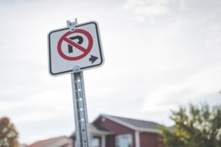 No Parking Road Sign